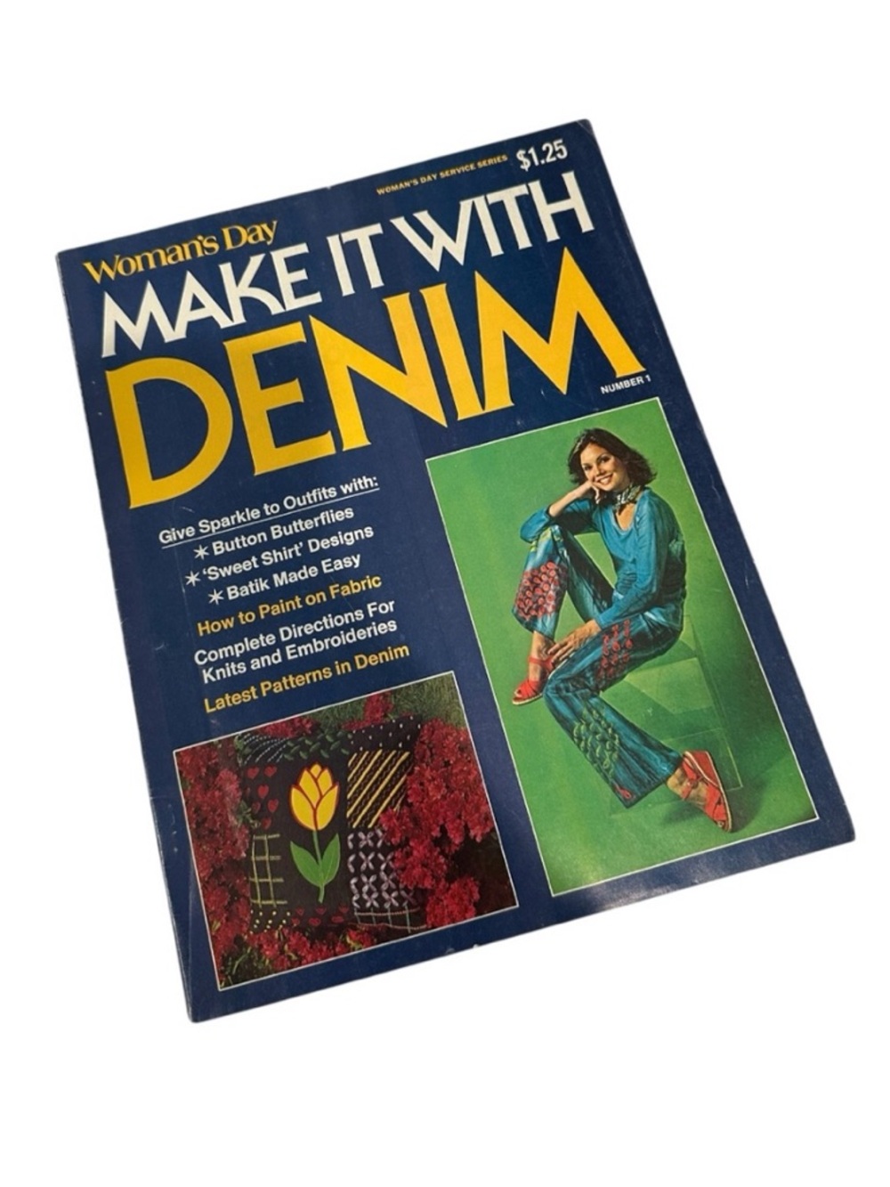 1975 Women’s Day Number 1 Make It With Denim Magazine How To Instructions Retro